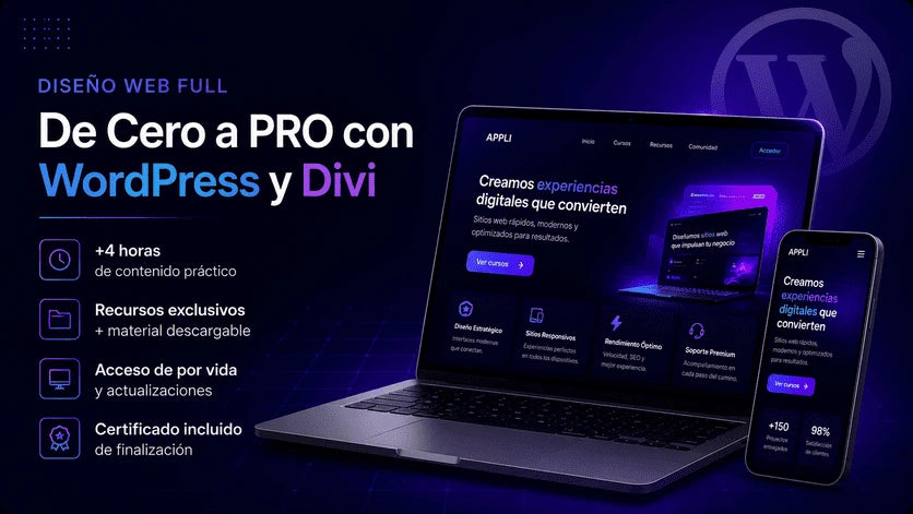 Diseño Web Full: De Cero a Pro con WordPress y Divi
