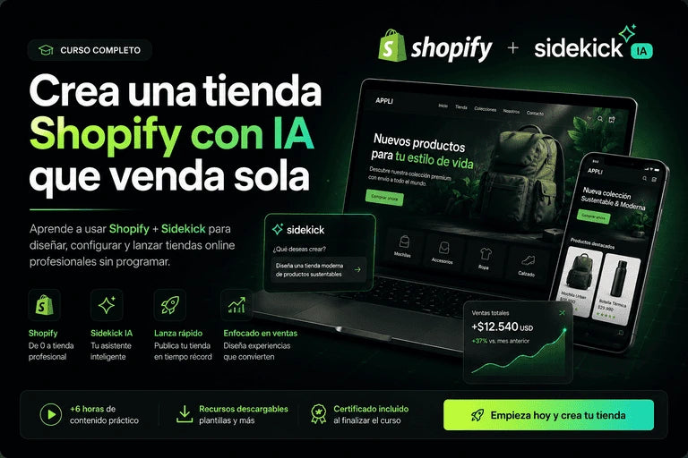 Crea tu primera Tienda Shopify con IA